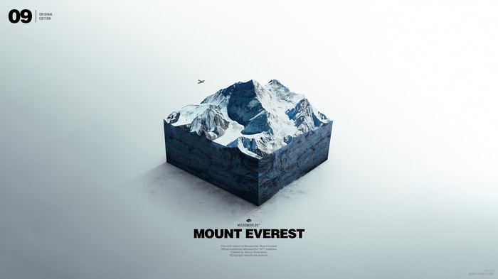 4K Mount Everest Microworlds Artwork