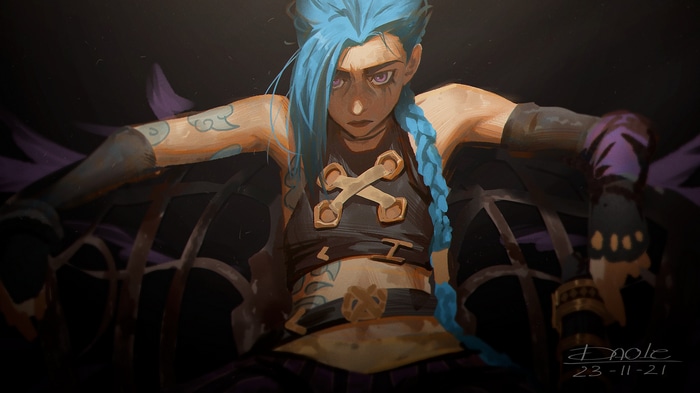 Jinx from Arcane and League of Legends fan art