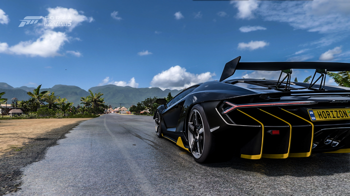 Forza Horizon 5 Lamborghini Centenario on a road