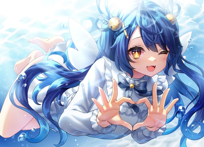 Amamiya Kokoro from Nijisanji underwater