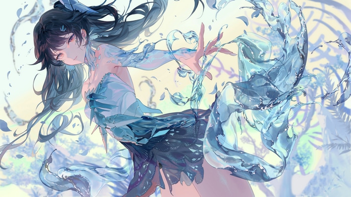 4K Punishing: Gray Raven girl with water