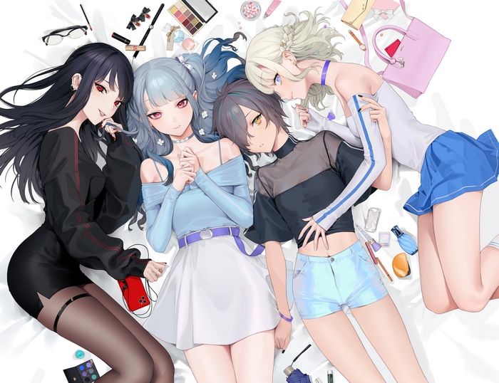 4K group of women line-up