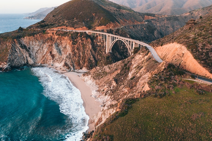 4K Bixby Creek Bridge in Big Sur, California