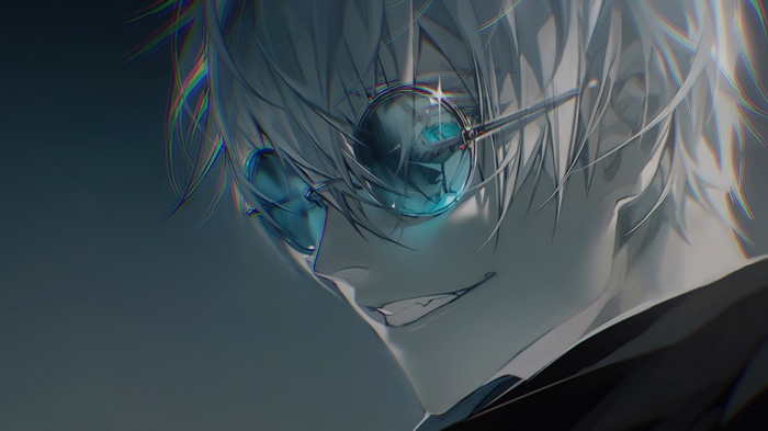 Satoru Gojo wearing sunglasses, Jujutsu Kaisen
