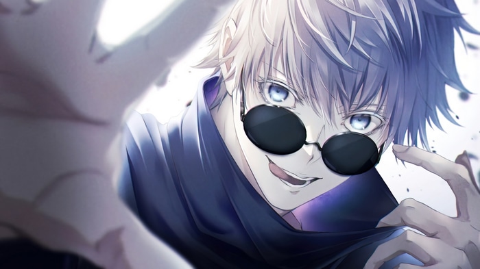 4K Satoru Gojo from Jujutsu Kaisen with sunglasses