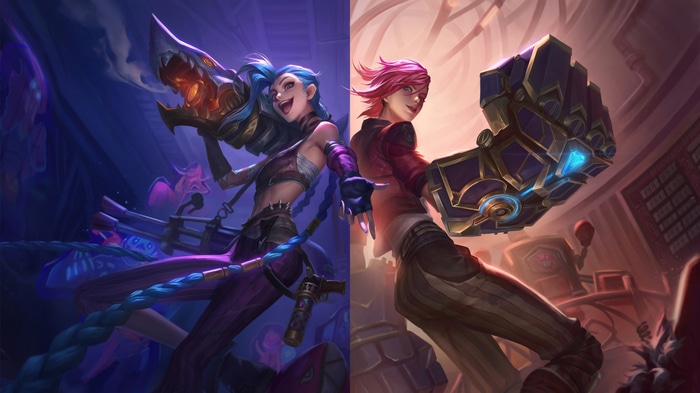 4K League of Legends Arcane Jinx and Vi