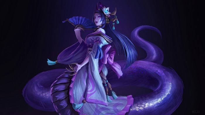 4K Cassiopeia from League of Legends with snake tail