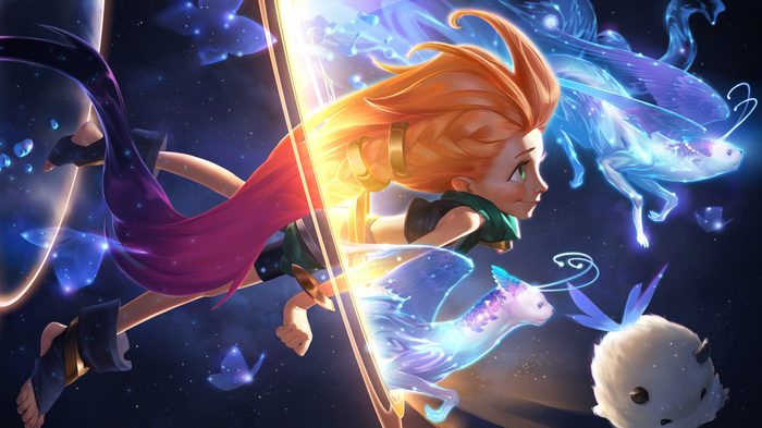 Zoe and companions in space