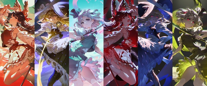 Hakurei Reimu, Kirisame Marisa, Konpaku Youmu, and Uu Uu Zan