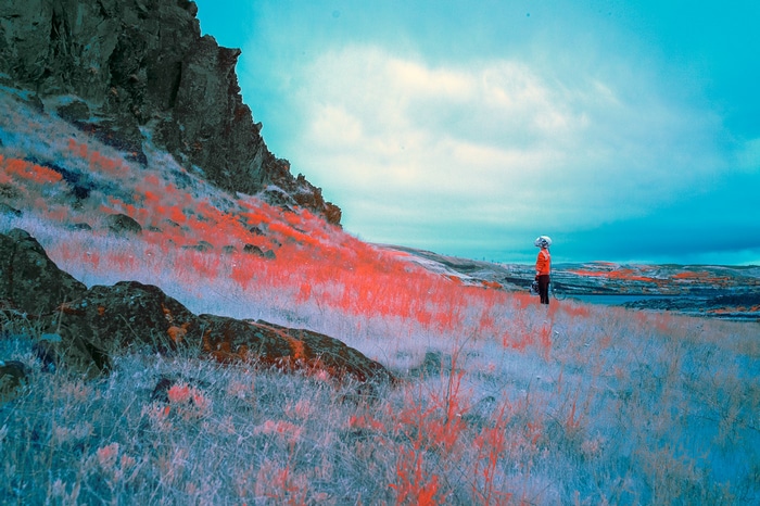 Mako Miyamoto in a surreal landscape