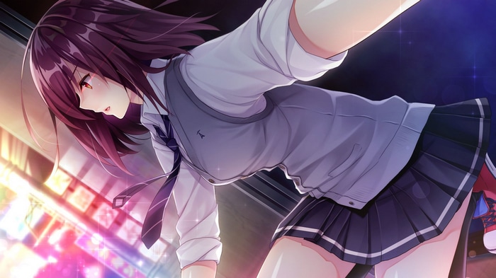 Akino Subaru in a school uniform