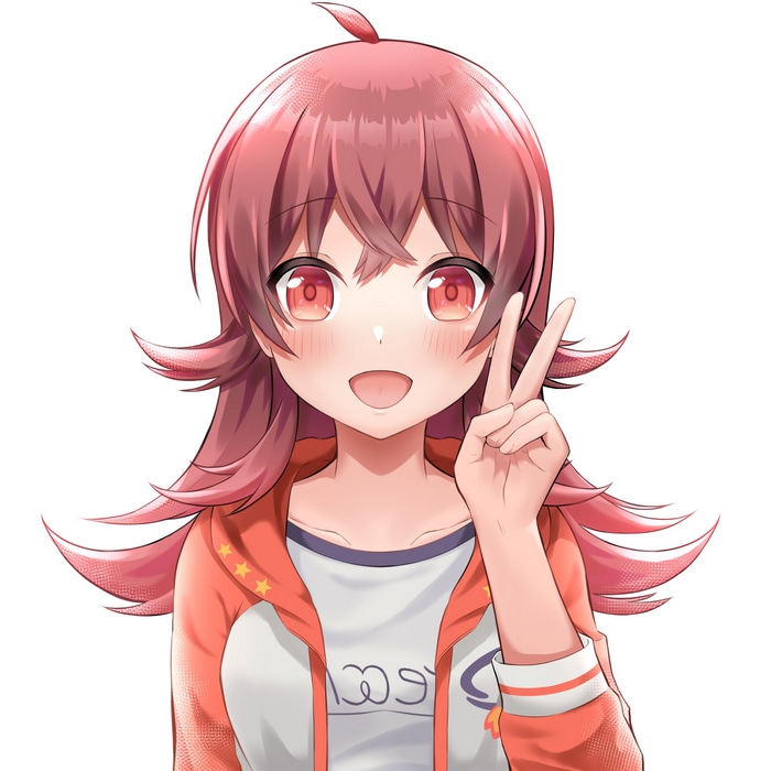 Kaho Komiya making a peace sign