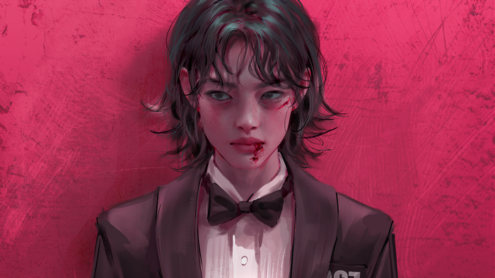 Kang Sae-byeok from Squid Game with bloody face