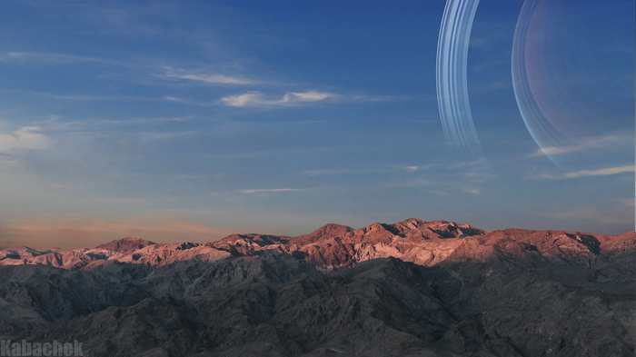 Mountains under Saturn's rings