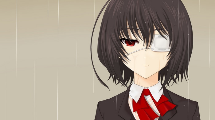 Misaki Mei from Another in the rain