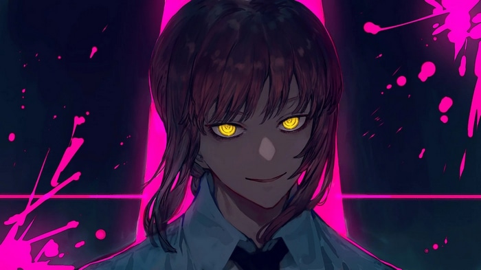 Makima with yellow eyes from Chainsaw Man