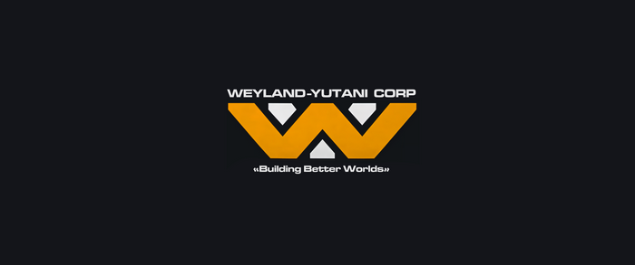 Weyland-Yutani Corp logo "Building Better Worlds"