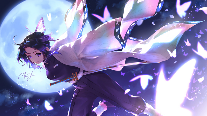 Kochou Shinobu from Kimetsu no Yaiba with butterflies