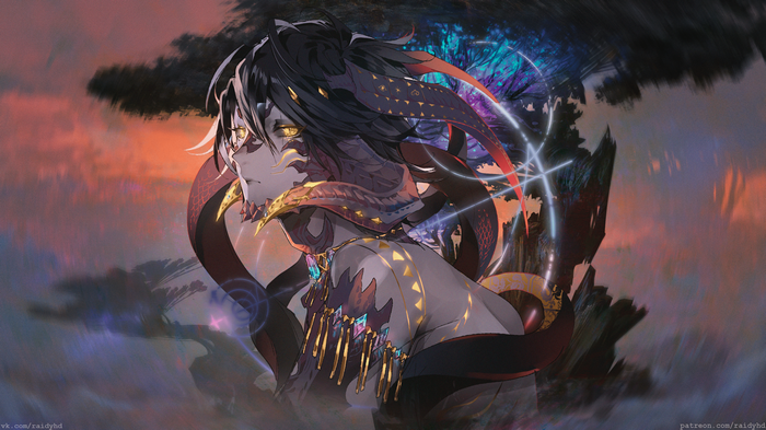 4K Anime Boy with Dragon Features
