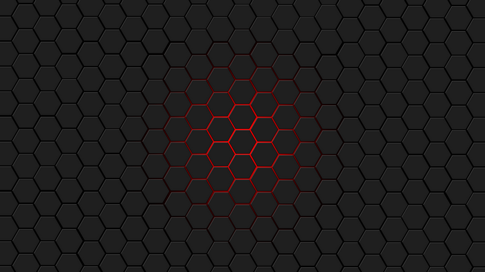 Abstract Red Hexagon Pattern