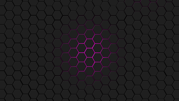 Abstract Hexagon Pattern with Pink Glow