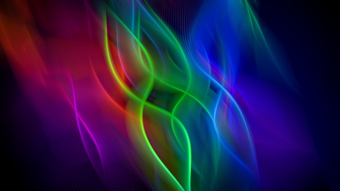 4K colorful wavy abstract lines
