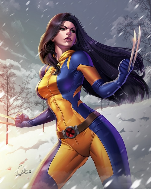 X-23 (Wolverine) in a snowy environment