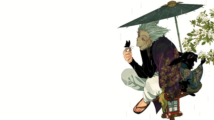 4K Garou from One-Punch Man with a butterfly