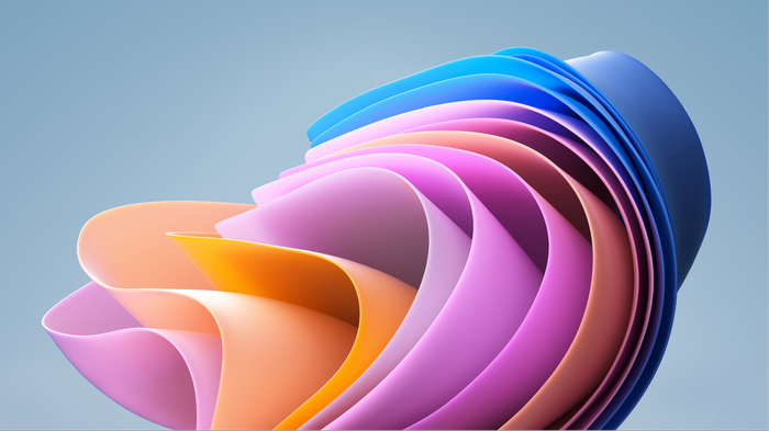 Windows 11 abstract colorful flowing shapes