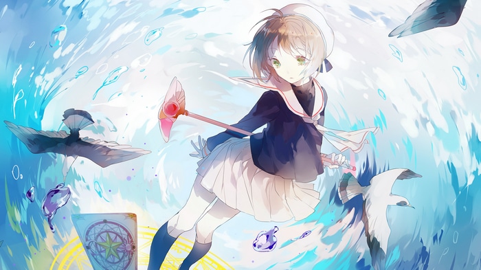 4K Cardcaptor Sakura Kinomoto with Birds