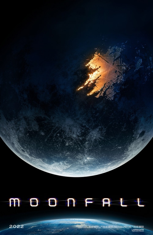 Moonfall Movie Poster with Earth and Moon