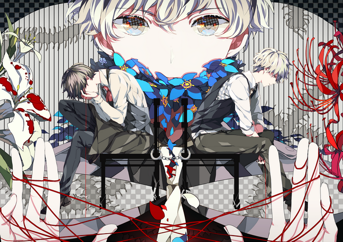 Sasaki Haise and Kaneki Ken from Tokyo Ghoul:re
