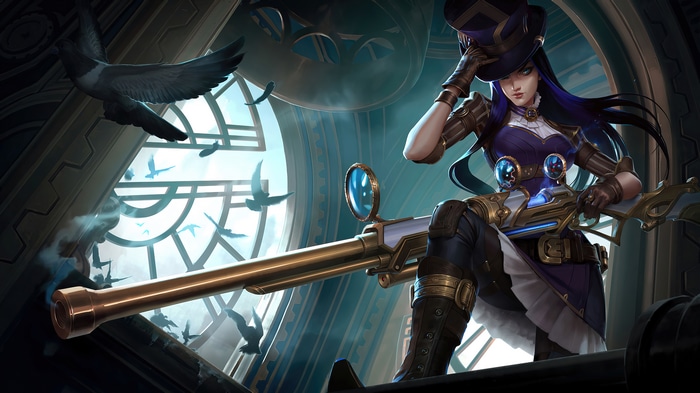 Caitlyn from League of Legends with a rifle
