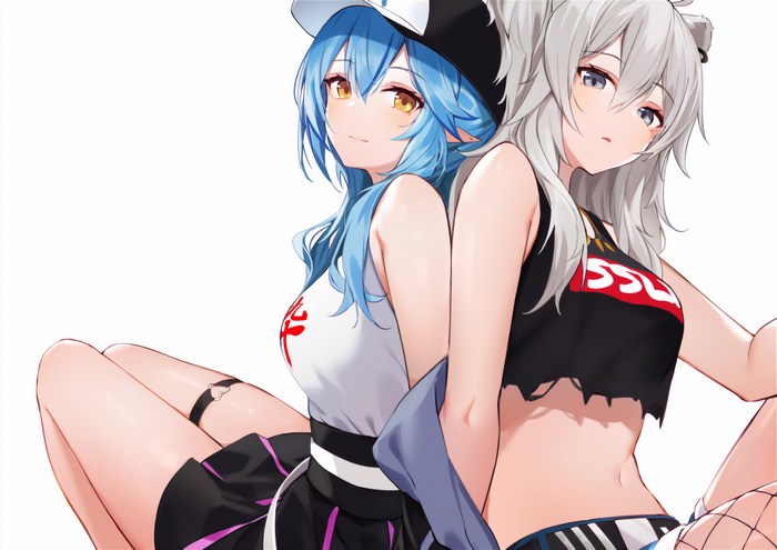 Yukihana Lamy and Shishiro Botan from Hololive