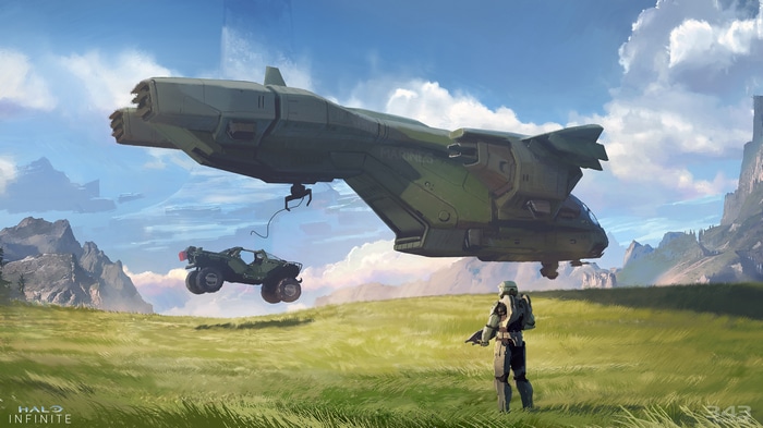 Halo Infinite 4K: Master Chief and Warthog