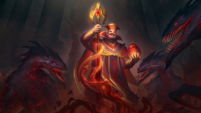 Fantasy Art of a Man with Dragons and an Egg