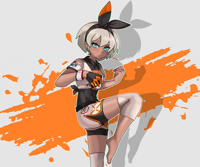 Bea from Pokemon in fighting stance