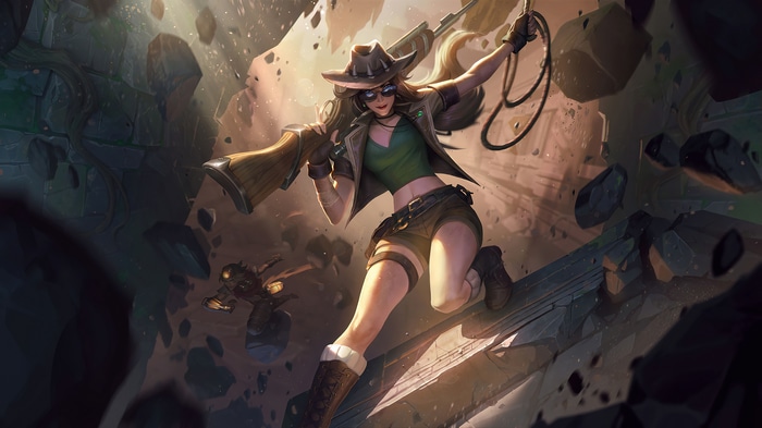 4K League of Legends Caitlyn in Ruins