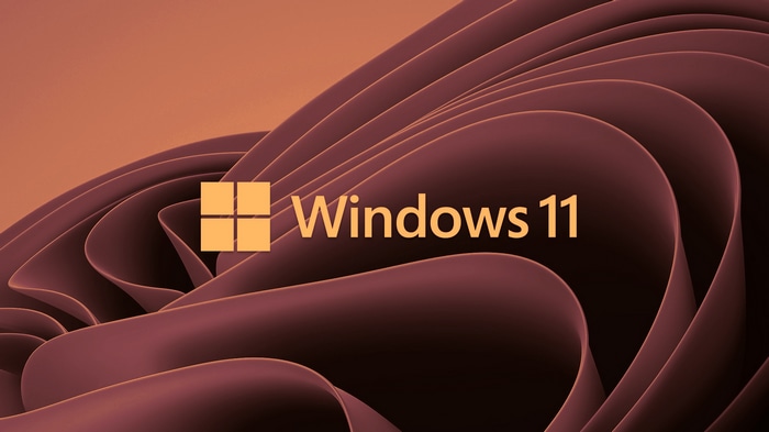 Windows 11 Logo on Abstract Background