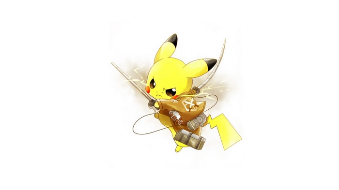 Pikachu in Attack on Titan Gear
