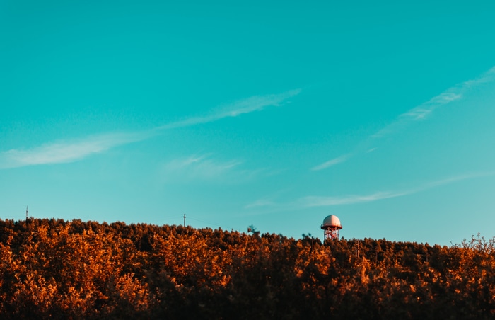 4K landscape with forest and sky