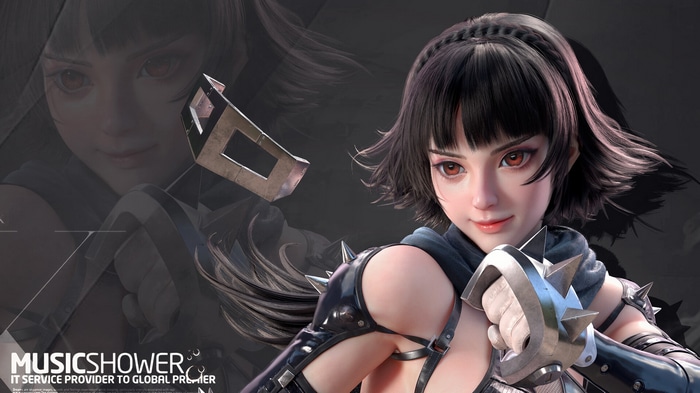 Makoto Niijima from Persona 5 with red eyes