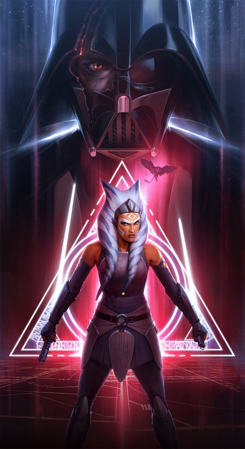 Ahsoka Tano and Darth Vader by Darren Tan