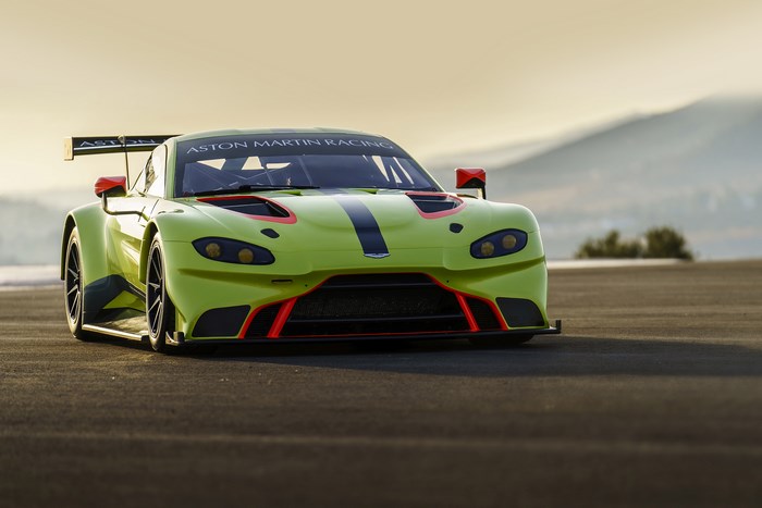 Aston Martin Vantage GTE race car on track