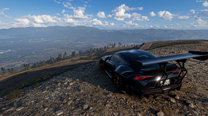 4K Forza Horizon 5 Toyota Supra on a mountain road