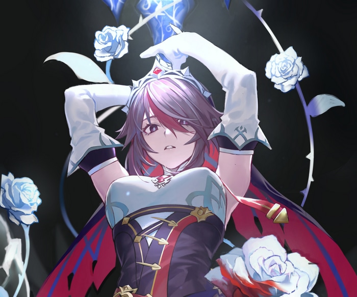 4K Genshin Impact Rosaria with Arms Up