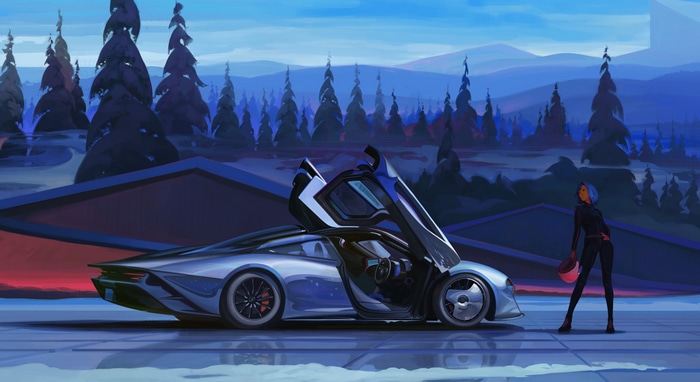4K drawing of McLaren Speedtail by Igor Artyomenko