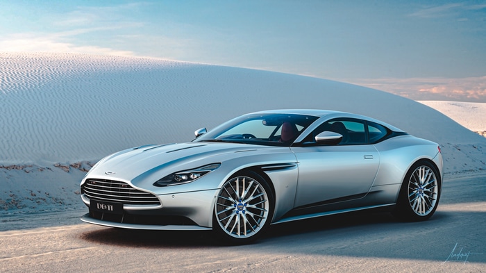 4K Aston Martin DB11 in the desert