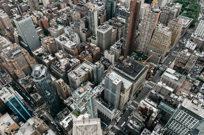 4K Aerial View of Manhattan Cityscape