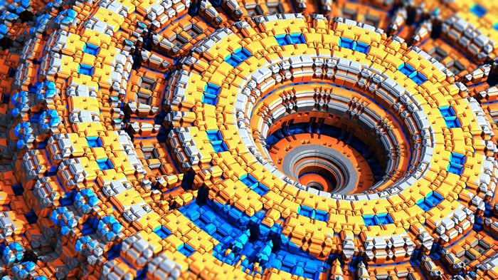 4K 3D Abstract Fractal Structure